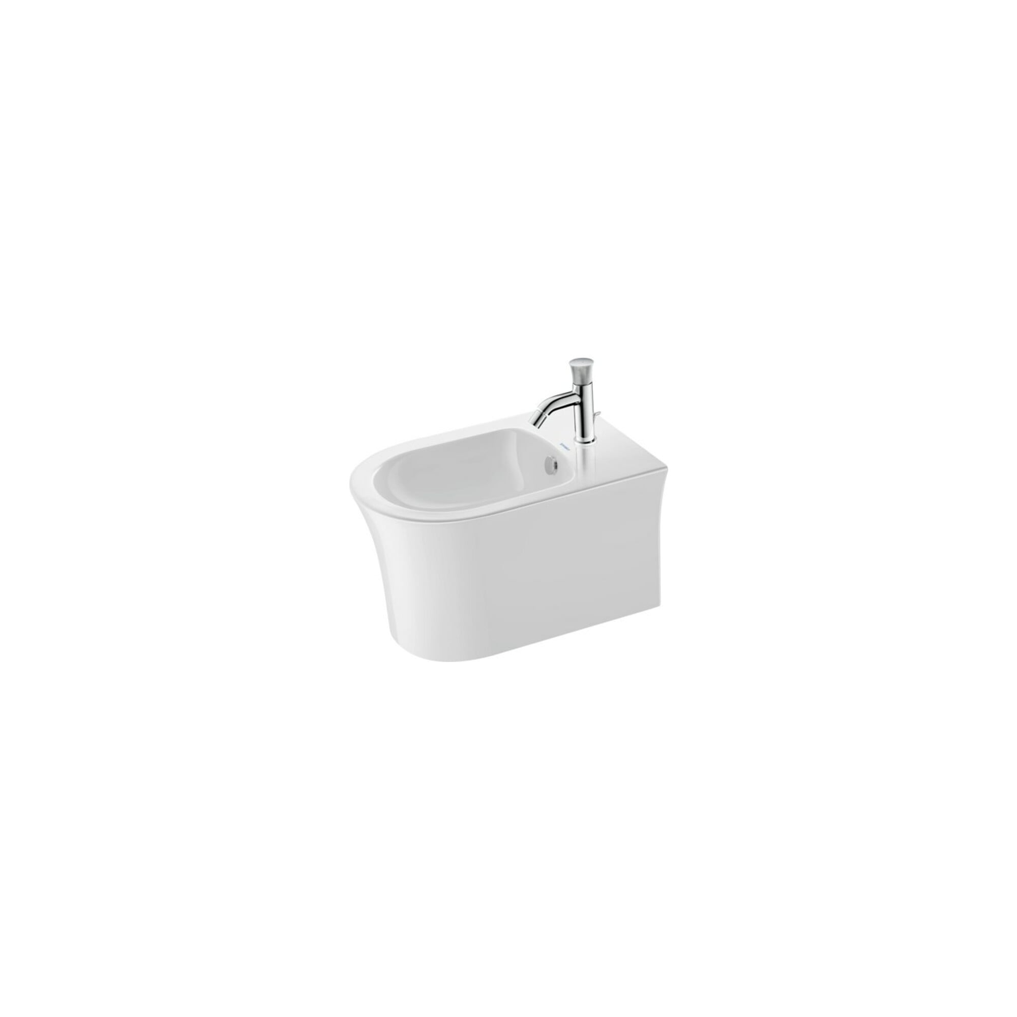 Duravit Wand-Bidet White Tulip 37x54cm, m HL, ÜL, Hahnlochbank, weiß