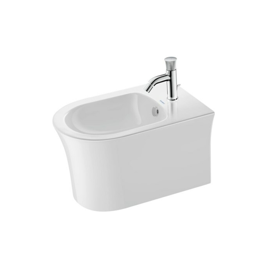 Duravit Wand-Bidet White Tulip 37x54cm, m HL, ÜL, Hahnlochbank, weiß
