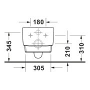 Duravit Wand-WC Balcoon 37x54cm, Clay terra matt-4