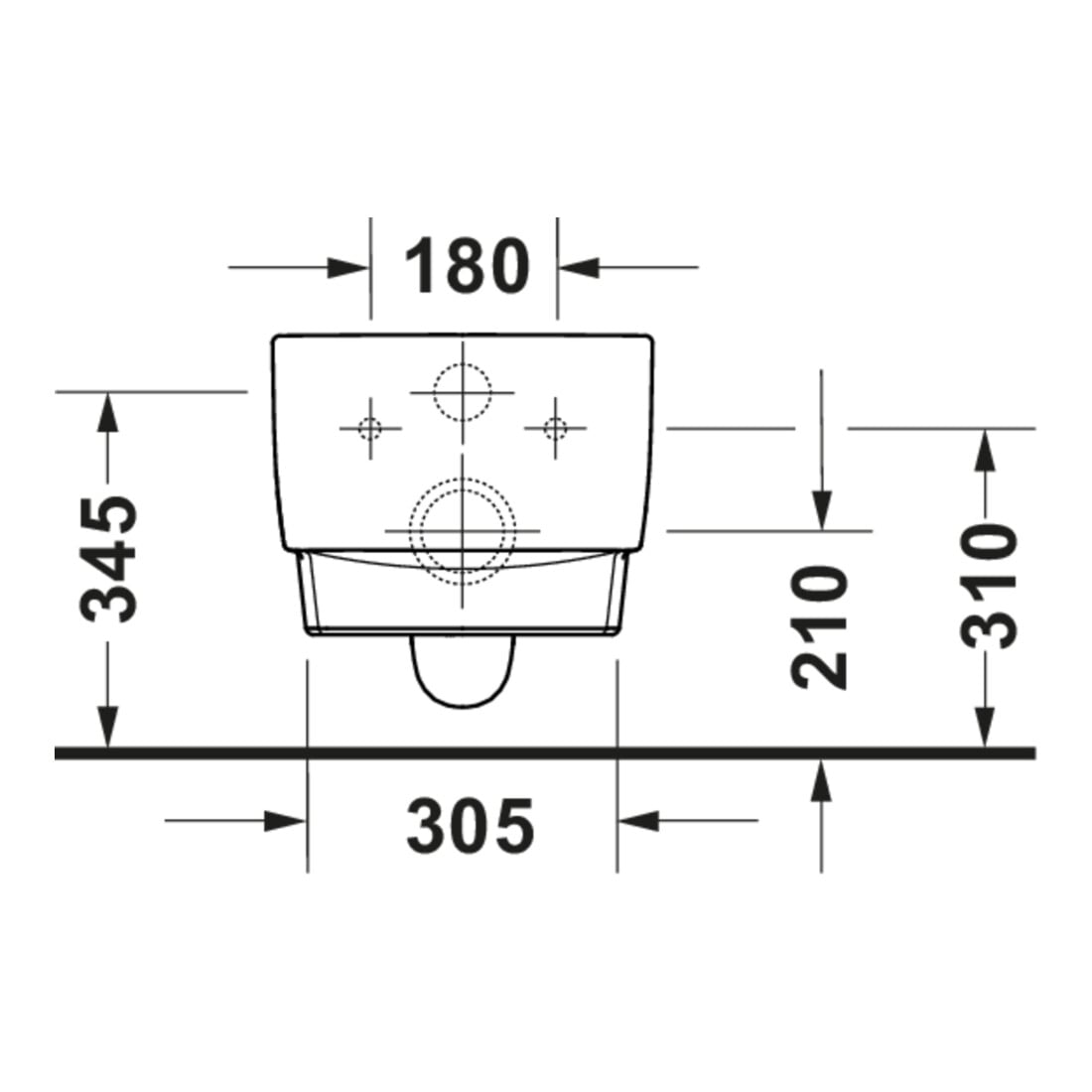 Duravit Wand-WC Balcoon 37x54cm, Clay terra matt