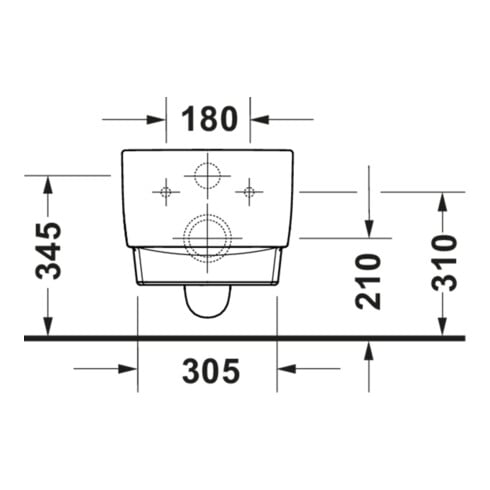 Duravit Wand-WC Balcoon 37x54cm, weiß Seidenmatt