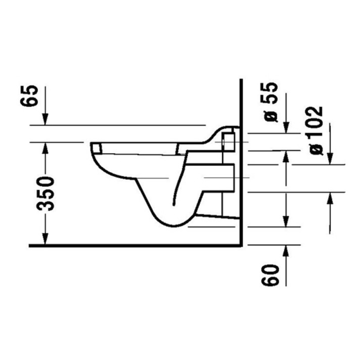 Duravit Wand-WC BAMBI DURAPLUS tief, 320 x 525 mm weiß