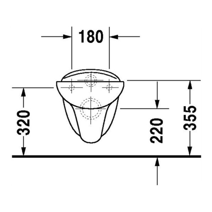 Duravit Wand-WC BAMBI DURAPLUS tief, 320 x 525 mm weiß