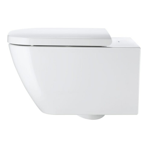 Duravit Wand-WC, Tiefspüler Happy D.2 36,5x54cm, 4,5 l, riml., we. WonderGliss