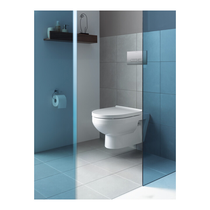 Duravit Wand-WC-Set No. 1 Compact mit WC-Sitz, Rimless, weiß