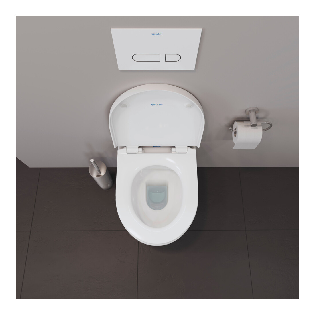 Duravit Wand-WC-Set No. 1 Compact mit WC-Sitz, Rimless, weiß