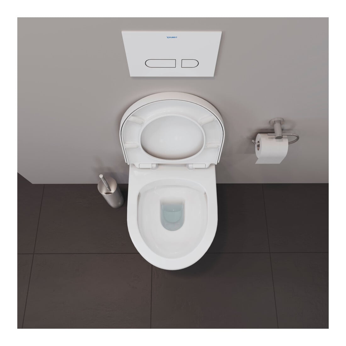 Duravit Wand-WC-Set No. 1 Compact mit WC-Sitz, Rimless, weiß