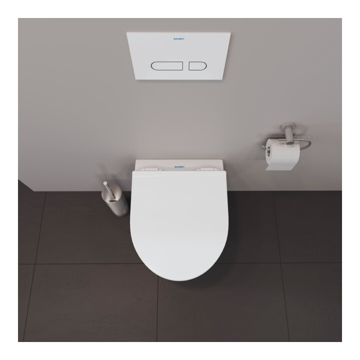 Duravit Wand-WC-Set No. 1 Compact mit WC-Sitz, Rimless, weiß