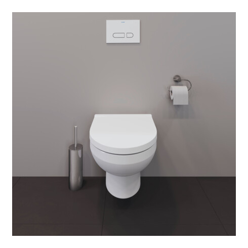 Duravit Wand-WC-Set No. 1 Compact mit WC-Sitz, Rimless, weiß