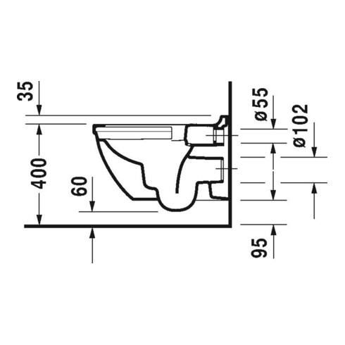 Duravit Wand-WC-Set RIMLESS STARCK 3 weiß