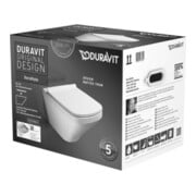 Duravit Wand-WC-Tiefspül-Set DuraStyle mit WC-Sitz, Rimless, weiß-2