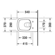 Duravit Wand-WC-Tiefspül-Set DuraStyle mit WC-Sitz, Rimless, weiß-4
