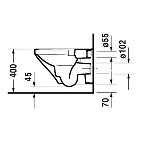 Duravit Wand-WC-Tiefspül-Set DuraStyle mit WC-Sitz, Rimless, weiß