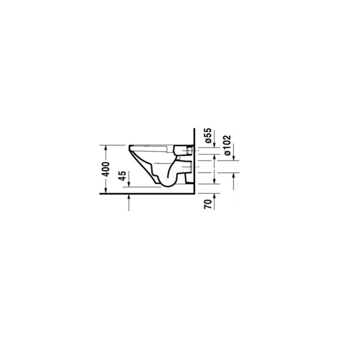 Duravit Wand-WC-Tiefspül-Set DuraStyle mit WC-Sitz, Rimless, weiß