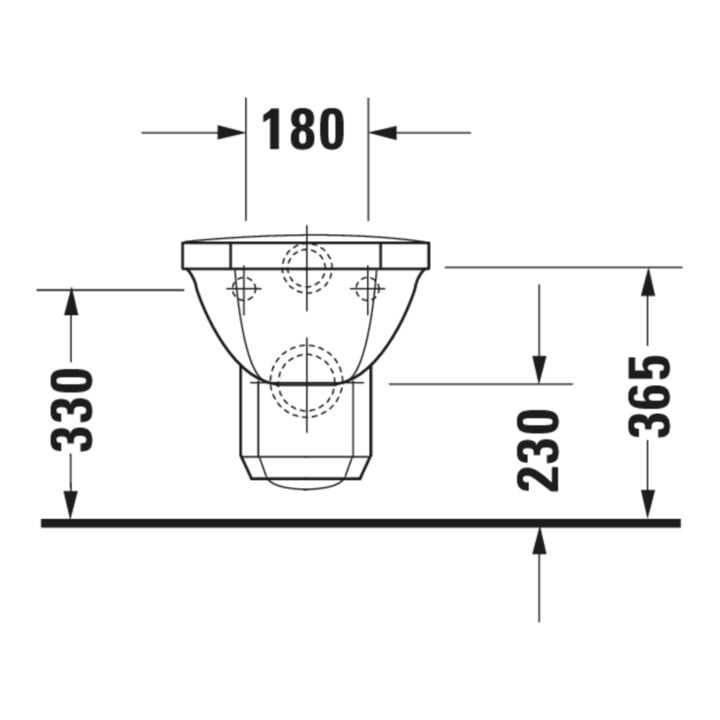 Duravit Wand-WC, Tiefspüler 1930 35,5x58,5cm, 6,0 l, weiß