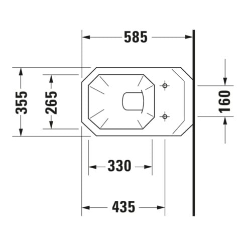 Duravit Wand-WC, Tiefspüler 1930 35,5x58,5cm, 6,0 l, weiß