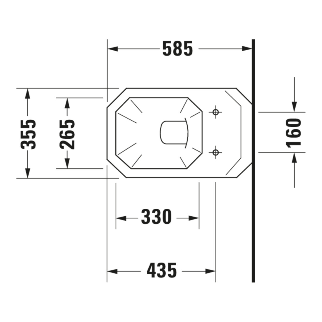 Duravit Wand-WC, Tiefspüler 1930 35,5x58,5cm, 6,0 l, weiß