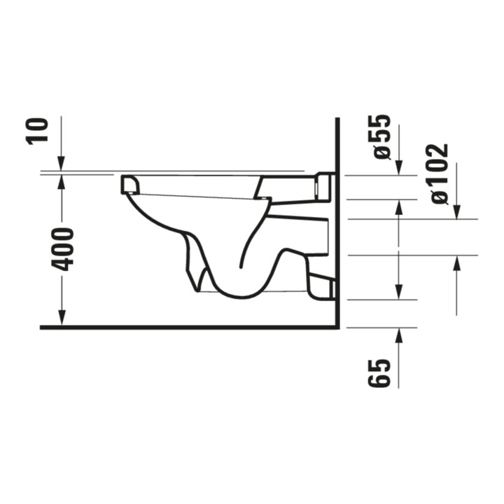 Duravit Wand-WC, Tiefspüler 1930 35,5x58,5cm, 6,0 l, weiß