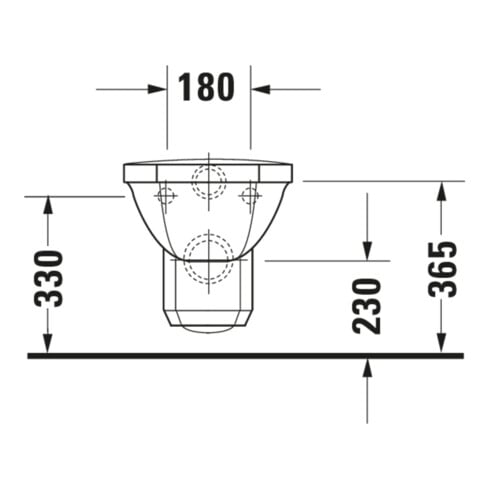 Duravit Wand-WC, Tiefspüler 1930 35,5x58,5cm, 6,0 l, weiß