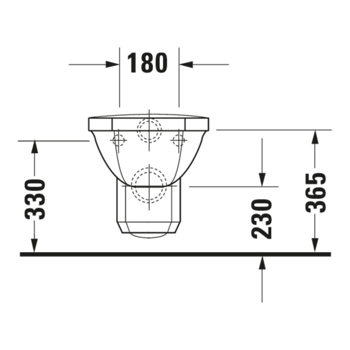 Duravit Wand-WC, Tiefspüler 1930 35,5x58,5cm, 6,0 l, weiß
