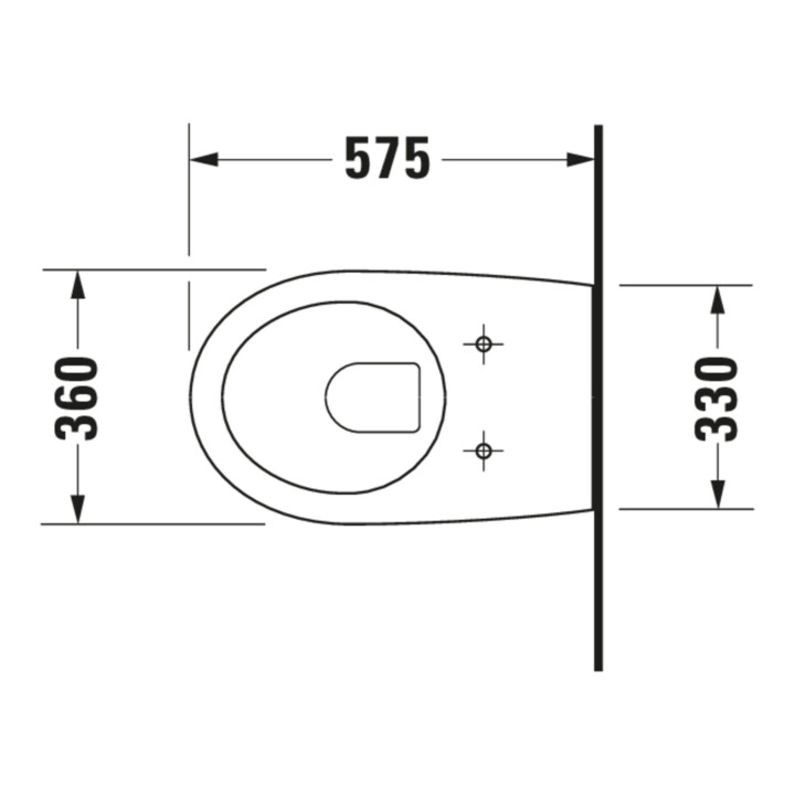 Duravit Wand-WC, Tiefspüler Architec 36,5x57,5cm, 4,5 l, weiß