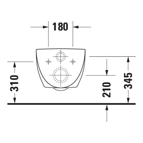 Duravit Wand-WC, Tiefspüler Architec 36,5x57,5cm, 4,5 l, weiß