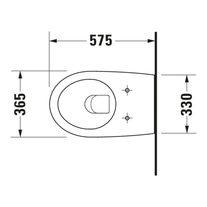 Duravit Wand-WC, Tiefspüler Architec 36,5x57,5cm, 4,5 l, weiß