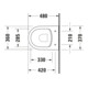 Duravit Wand-WC, Tiefspüler Com Me by Starck 37x48cm, 4,5 l, riml, w s-matt HygGlaze