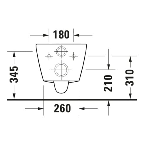 Duravit Wand-WC, Tiefspüler Compact D-Neo 37x48cm, 4,5 l, Rimless, weiß