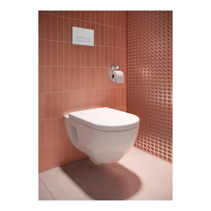 Duravit Wand-WC, Tiefspüler D-Code 37x57cm, 4,5 l, riml, w, o vorm. Scharn.