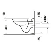 Duravit Wand-WC, Tiefspüler D-Code Basic 35,5x56cm, 6 l, weiß-4