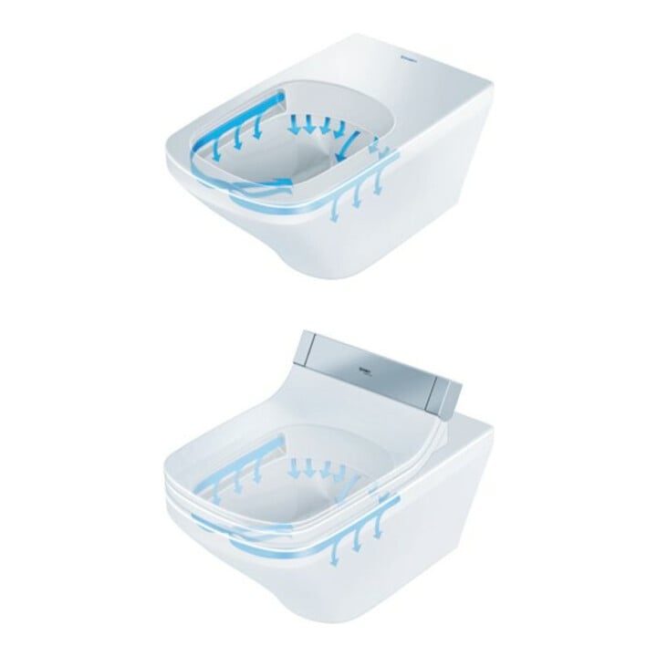 Duravit Wand-WC, Tiefspüler DuraStyle 37,6x62cm, 4,5 l, geschlossen, weiß