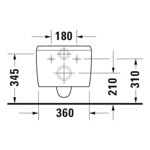 Duravit Wand-WC, Tiefspüler Qatego 38,5x57cm, 4,5 l, riml., weiß Hochglanz
