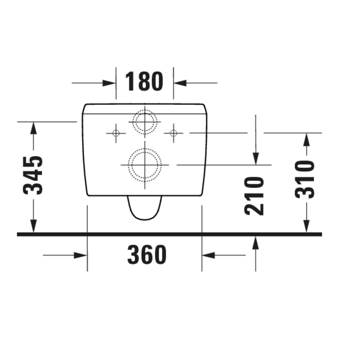 Duravit Wand-WC, Tiefspüler Qatego 38,5x57cm, 4,5 l, riml., weiß Hochglanz