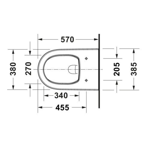 Duravit Wand-WC, Tiefspüler Qatego 38,5x57cm, 4 l, weiß Hochglanz