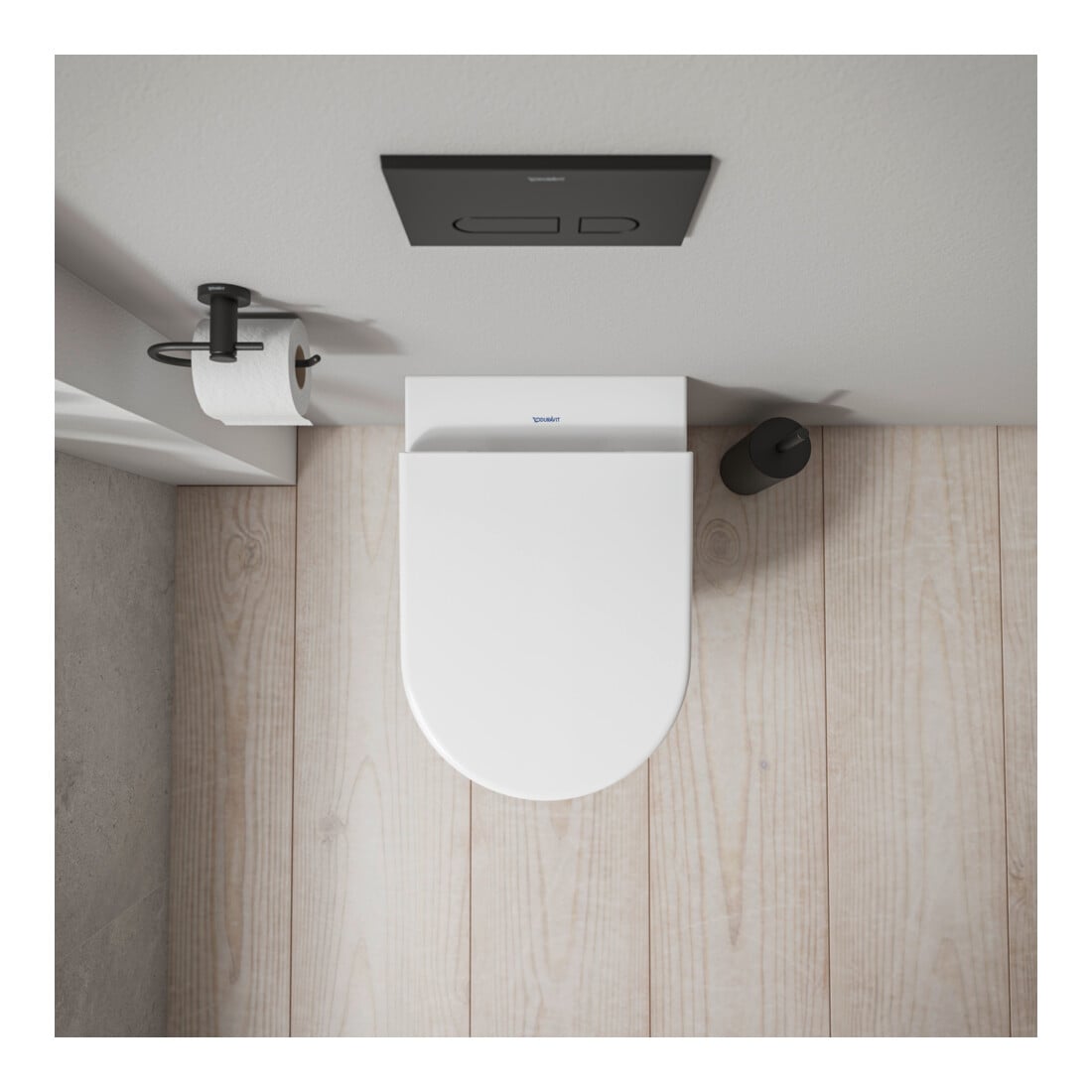Duravit Wand-WC, Tiefspüler-Set D-Code m Sitz, Absenkautomatik, Rimless, weiß
