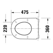 Duravit Wand-WC, Tiefspüler-Set D-Code m Sitz, Absenkautomatik, Rimless, weiß-4