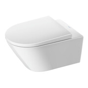 Duravit Wand-WC, Tiefspüler-Set D-Neo mit WC-Sitz, Rimless, weiß
