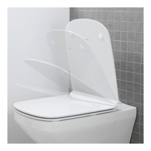 Duravit Wand-WC, Tiefspüler Set DuraStyle mit WC-Sitz, weiß