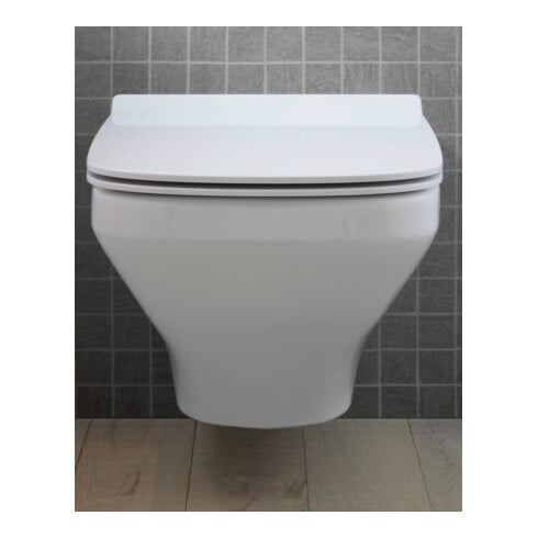 Duravit Wand-WC, Tiefspüler Set DuraStyle mit WC-Sitz, weiß