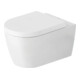 Duravit Wand-WC, Tiefspüler Set HygFlush Me by Starck m WC-Sitz, weiß Seidenmatt Hygieneglaze-1