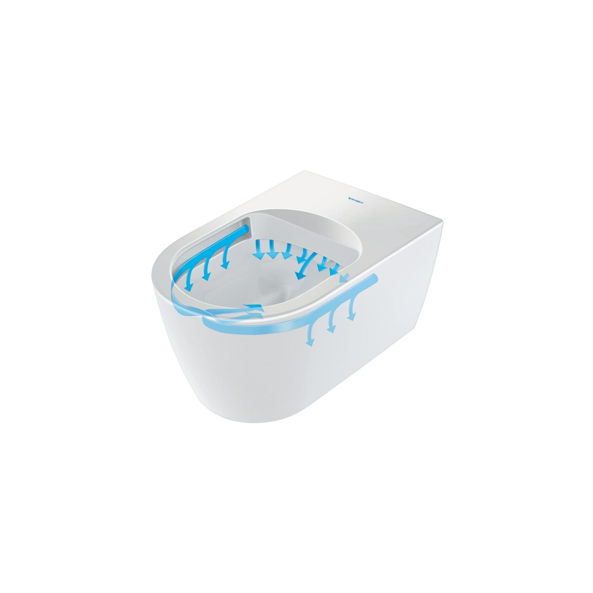 Duravit Wand-WC, Tiefspüler Set Me by Starck mit WC-Sitz, Rimless, weiß