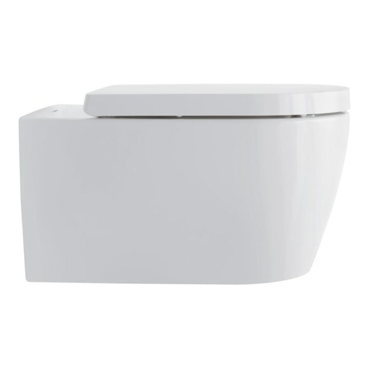 Duravit Wand-WC, Tiefspüler Set Me by Starck mit WC-Sitz, Rimless, weiß