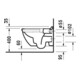 Duravit Wand-WC, Tiefspüler-Set Starck 3 mit WC-Sitz, Rimless, weiß