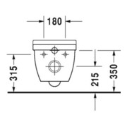 Duravit Wand-WC, Tiefspüler-Set Starck 3 mit WC-Sitz, Rimless, weiß-5
