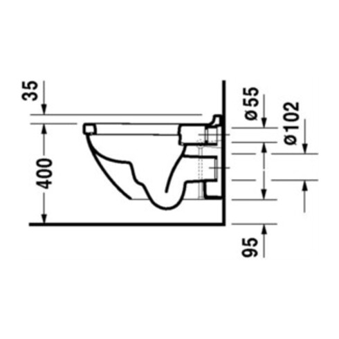 Duravit Wand-WC, Tiefspüler-Set Starck 3 mit WC-Sitz, weiß