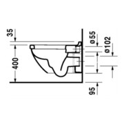 Duravit Wand-WC, Tiefspüler-Set Starck 3 mit WC-Sitz, weiß-2