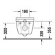 Duravit Wand-WC, Tiefspüler-Set Starck 3 mit WC-Sitz, weiß