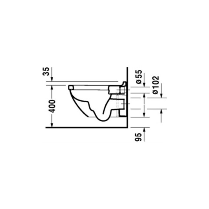 Duravit Wand-WC, Tiefspüler-Set Starck 3 mit WC-Sitz, weiß