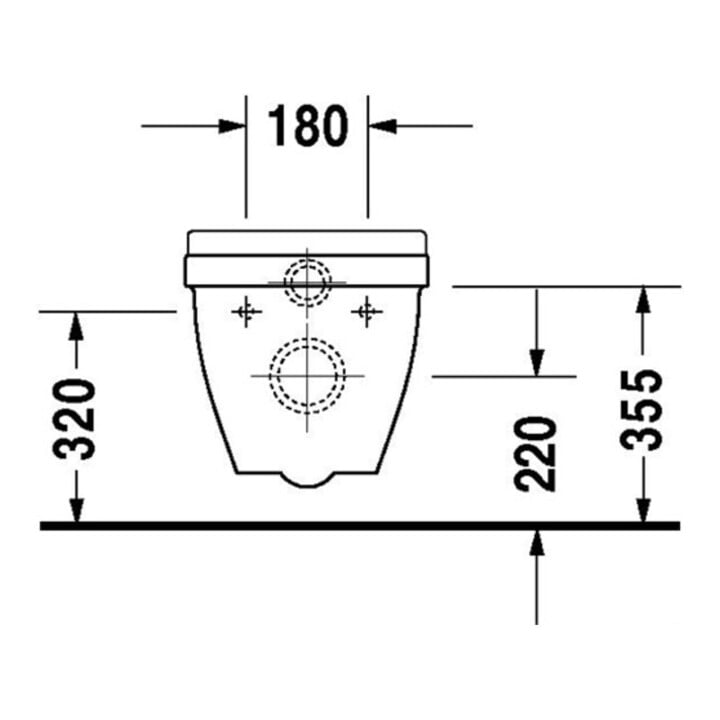 Duravit Wand-WC, Tiefspüler-Set Starck 3 mit WC-Sitz, weiß